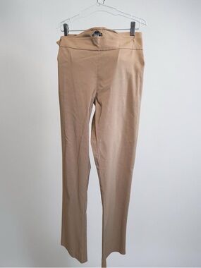 Classic Beige Pull-On Straight Leg Pants